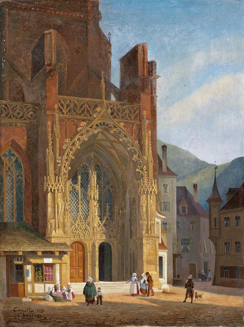 Chartres Cathedral by Giuseppe Canella - Canvas Print