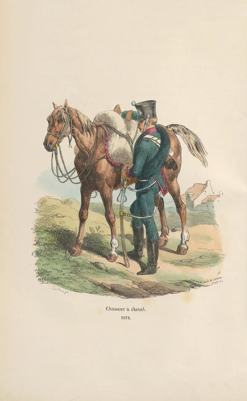 Chasseur A Cheval 1812 by Hippolyte Bellangé - Canvas Print