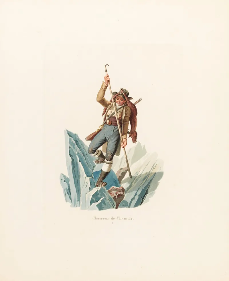 Chasseur De Chamois by Gabriel Lory the Younger - Canvas Print
