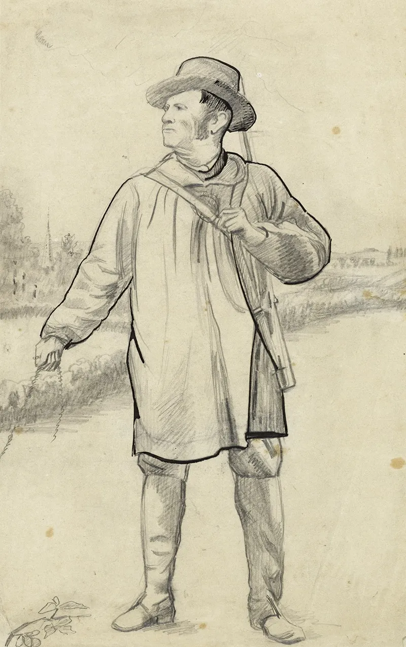 Chasseur Sur Un Chemin Henri Trenit Oncle De Gueniot