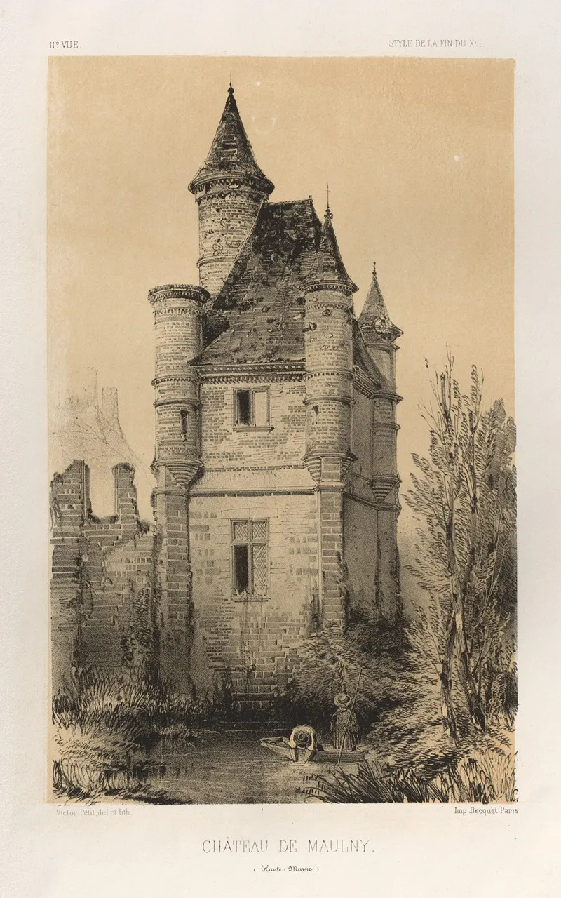 Chateau De Maulny Haute Marne by Victor Petit - Canvas Print