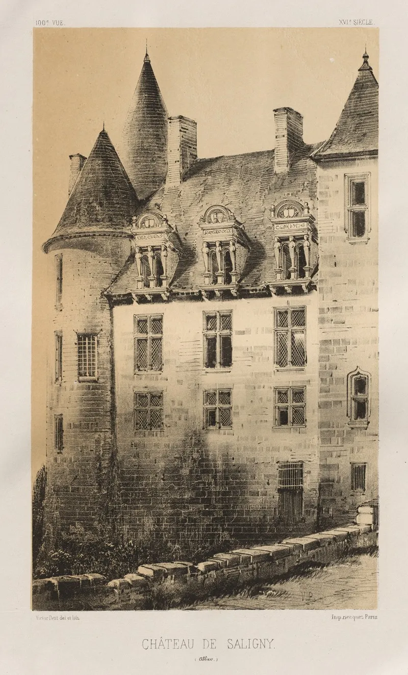 Chateau De Saligny Alliers by Victor Petit - Canvas Print