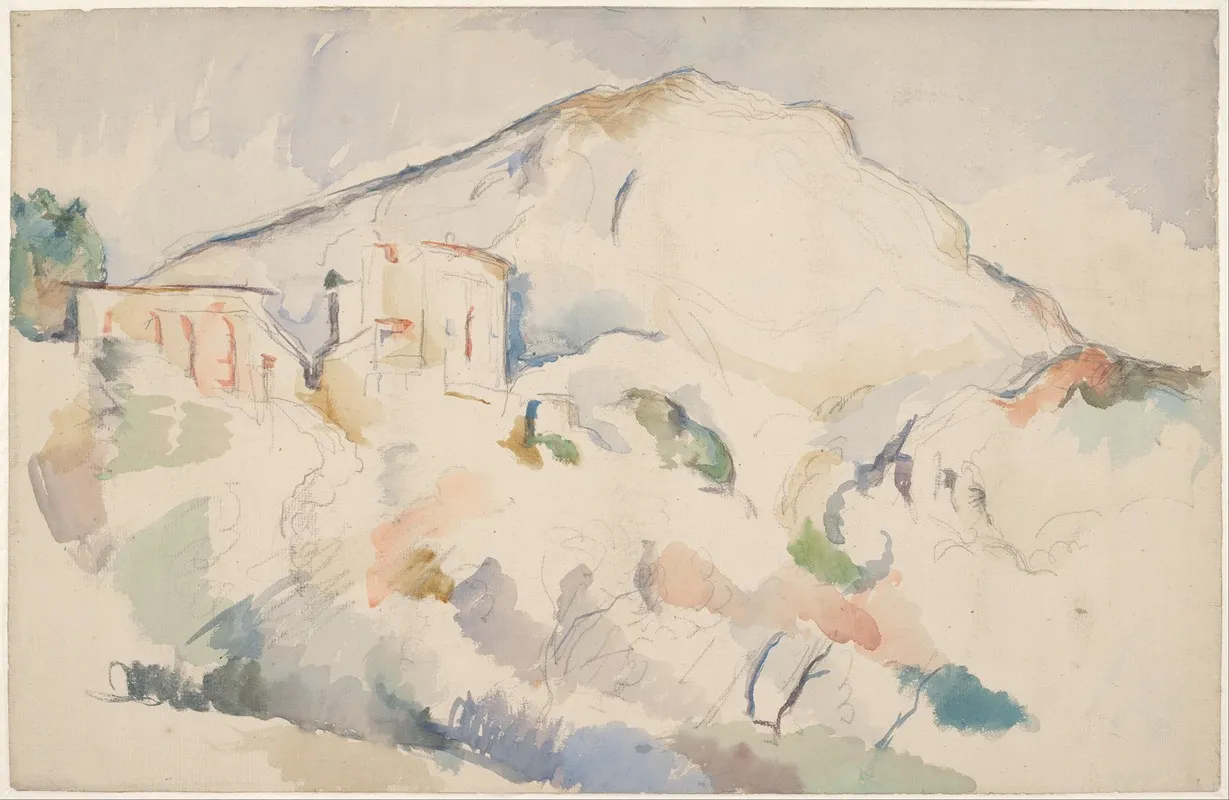 Chateau Noir And Mont Sainte Victoire C 1890 1895 by Paul Cézanne - Canvas Print