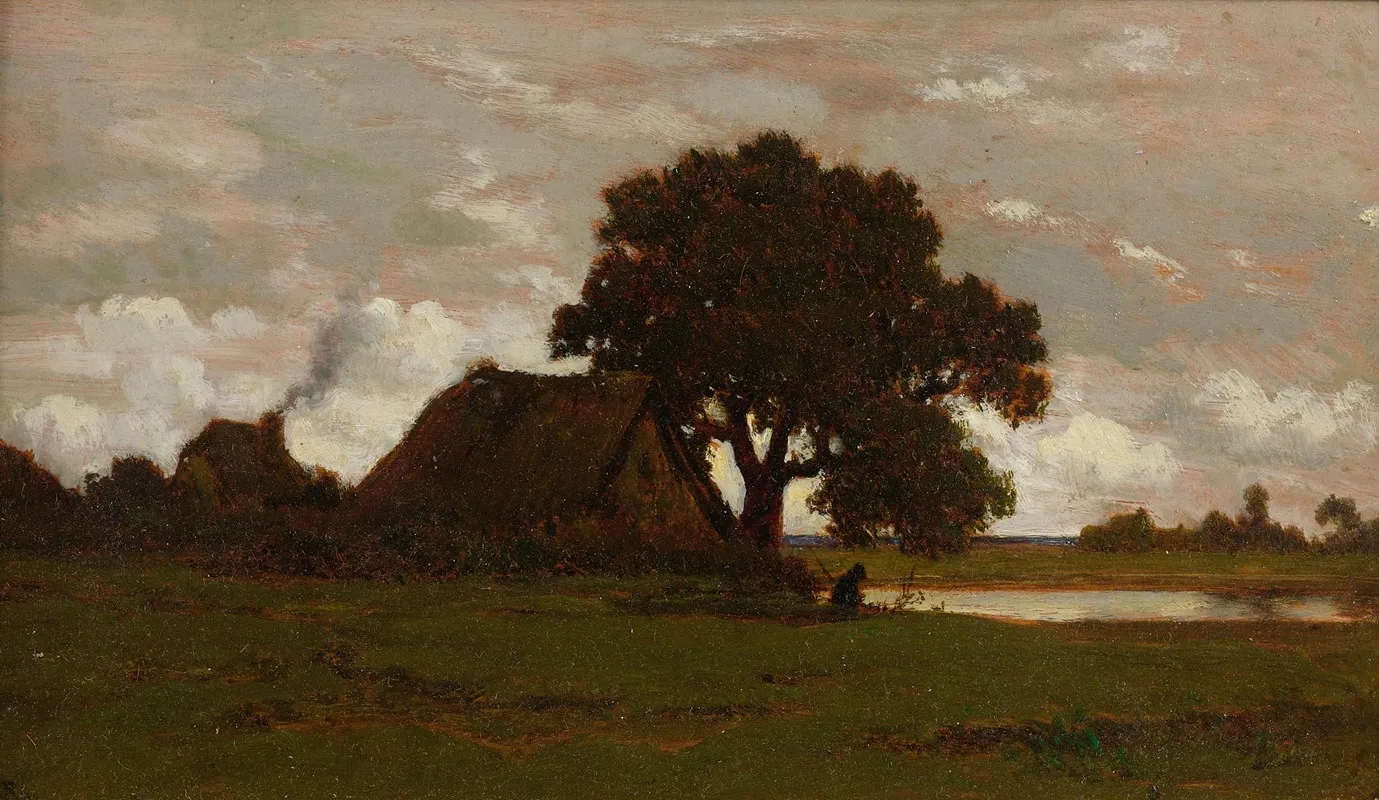 Chaumieres Pres De Letang by Théodore Rousseau - Canvas Print