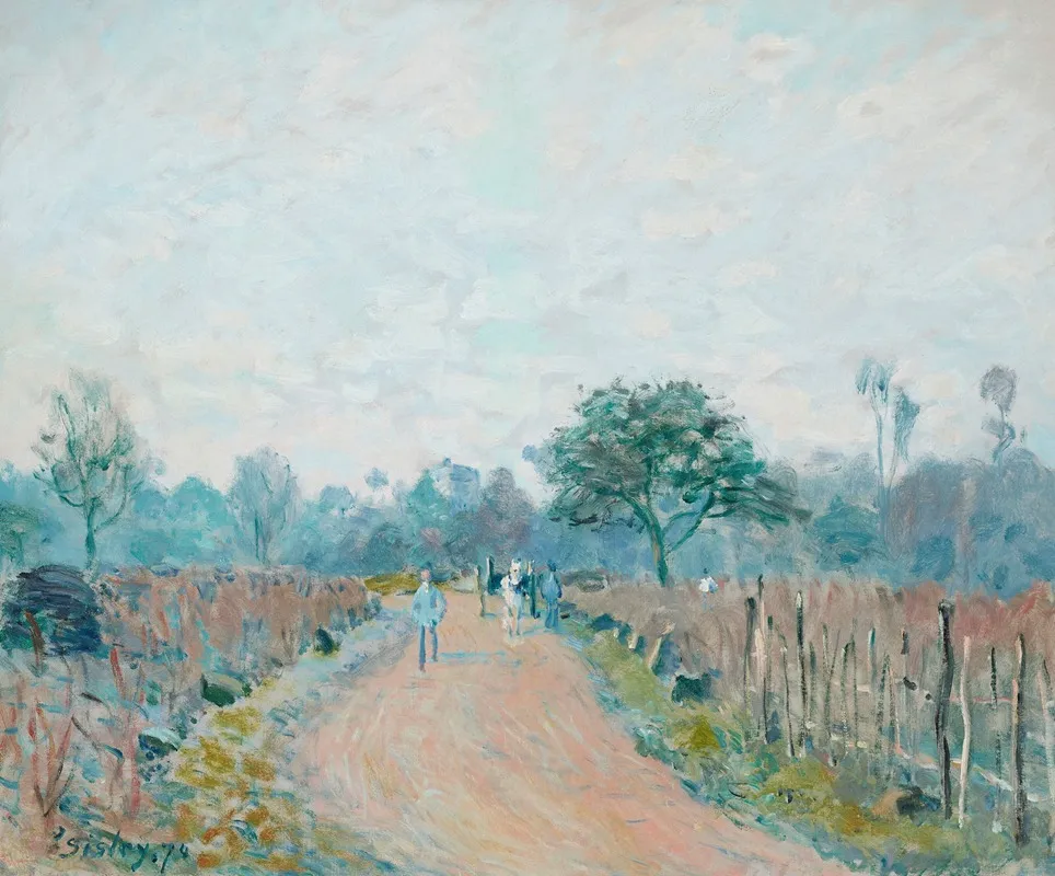 Chemin De Prunay A Louveciennes 2 by Alfred Sisley - Canvas Print