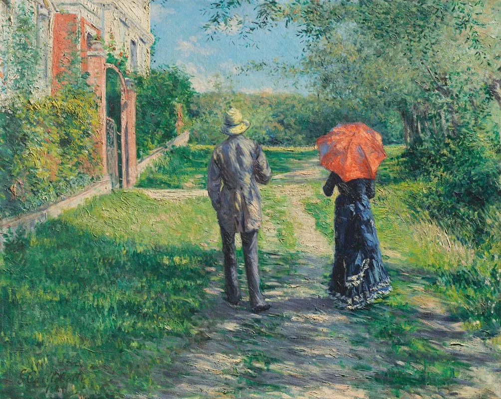 Chemin Montant by Gustave Caillebotte - Canvas Print