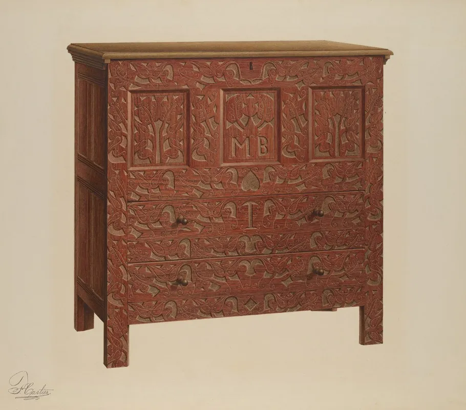 Chest 28 by Ferdinand Cartier - Canvas Print