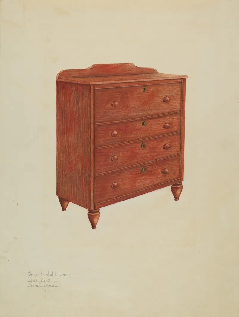 Chest Of Drawers 33 by Norma Lockwood - Canvas Print