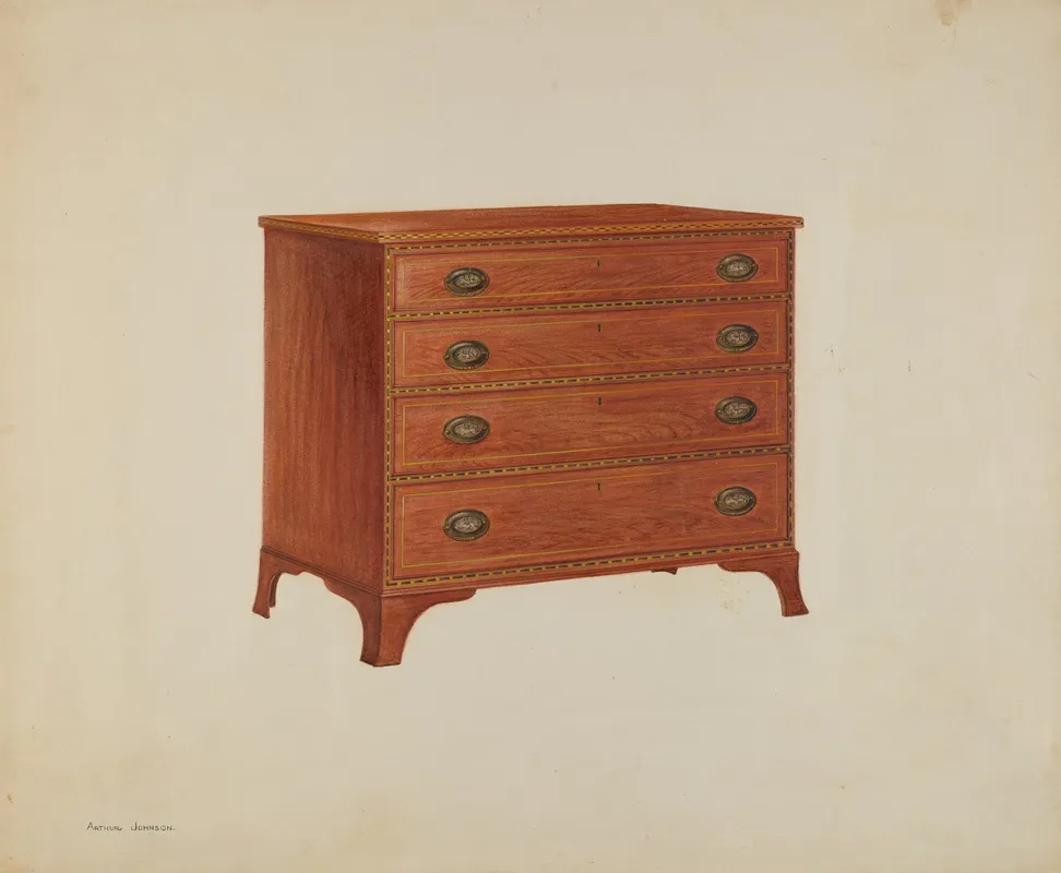 Chest Of Drawers 3 by Arthur Johnson - Canvas Print