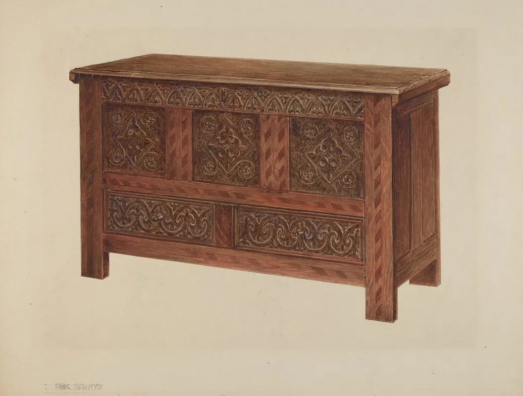 Chest With Drawer 2 by Charles Squires - Canvas Print