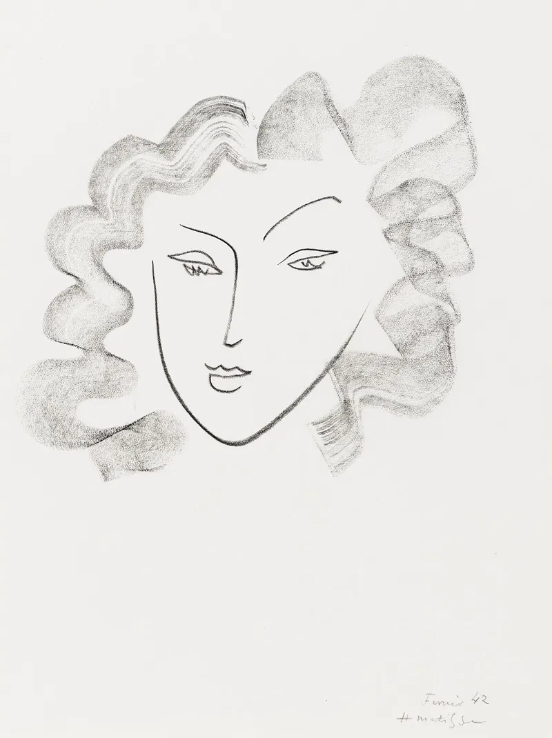 Chevelure Ruban De Fumee by Henri Matisse - Canvas Print