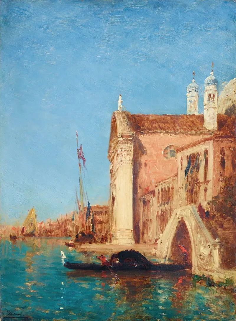 Chiesa Dei Gesuati Venice by Félix Ziem - Canvas Print