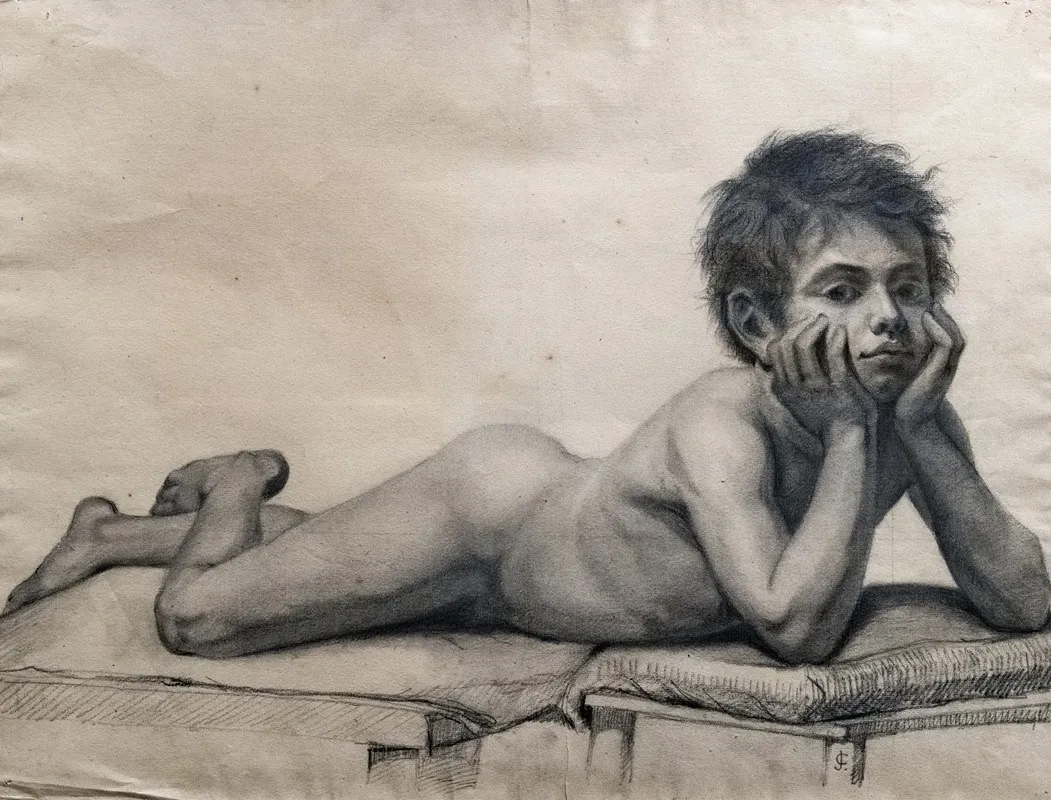 Child Lying On Stomach