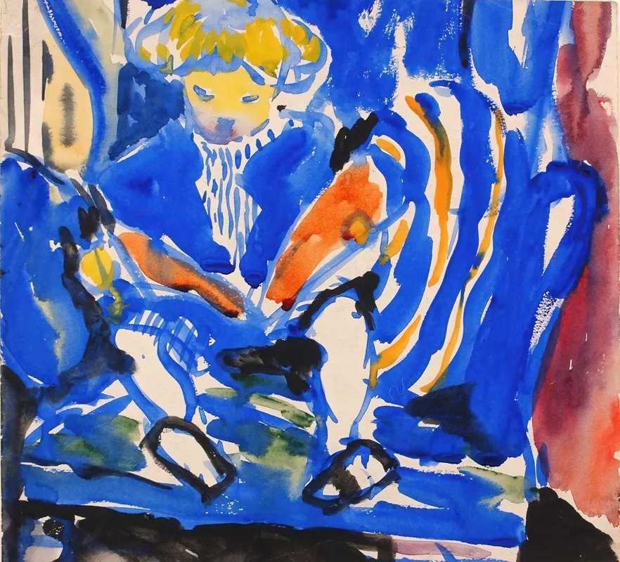 Child Reading by Henry Lyman Saÿen - Canvas Print