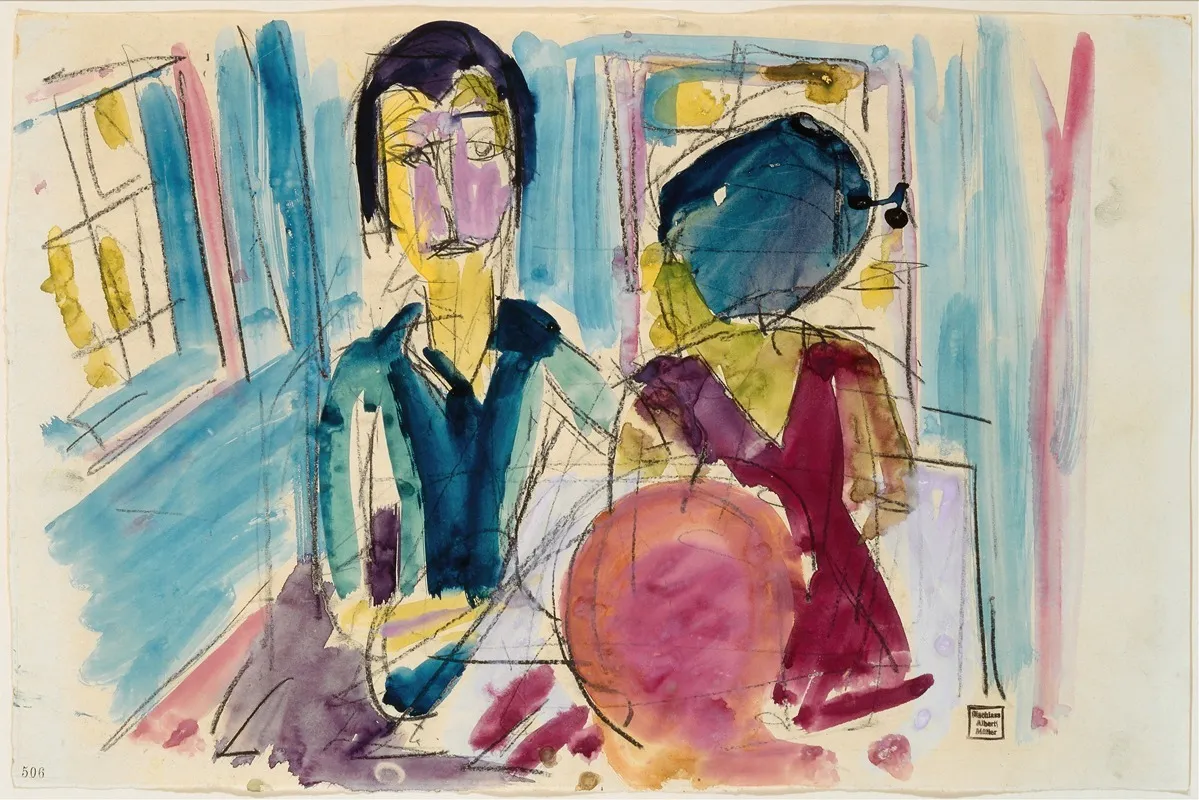 Children In The Parlor by Albert Müller - Canvas Print