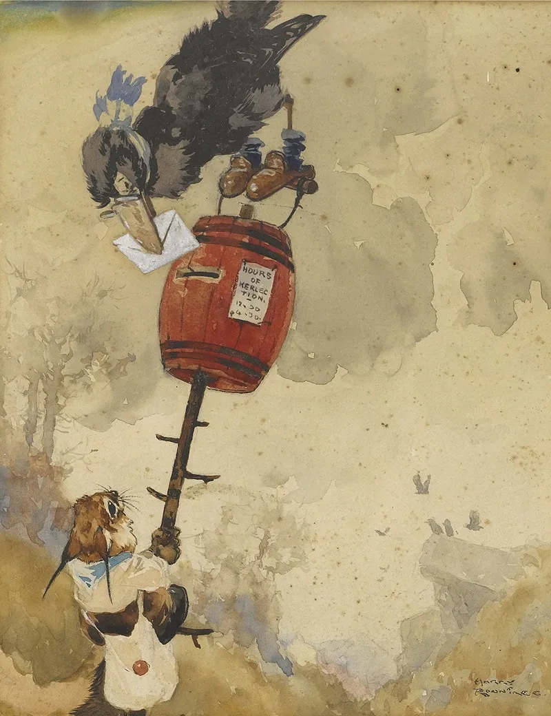 Childrens Book Illustration by Harry Rountree - Canvas Print