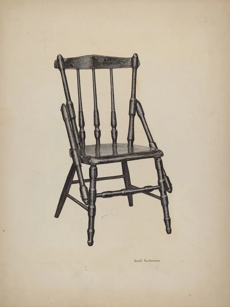 Childs Chair 7 by Violet Hartenstein - Canvas Print
