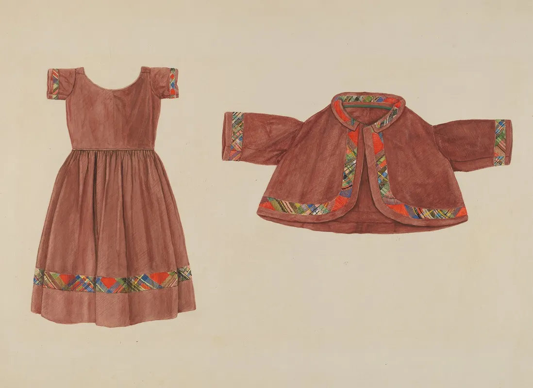 Childs Dress And Jacket by Lucien Verbeke - Canvas Print