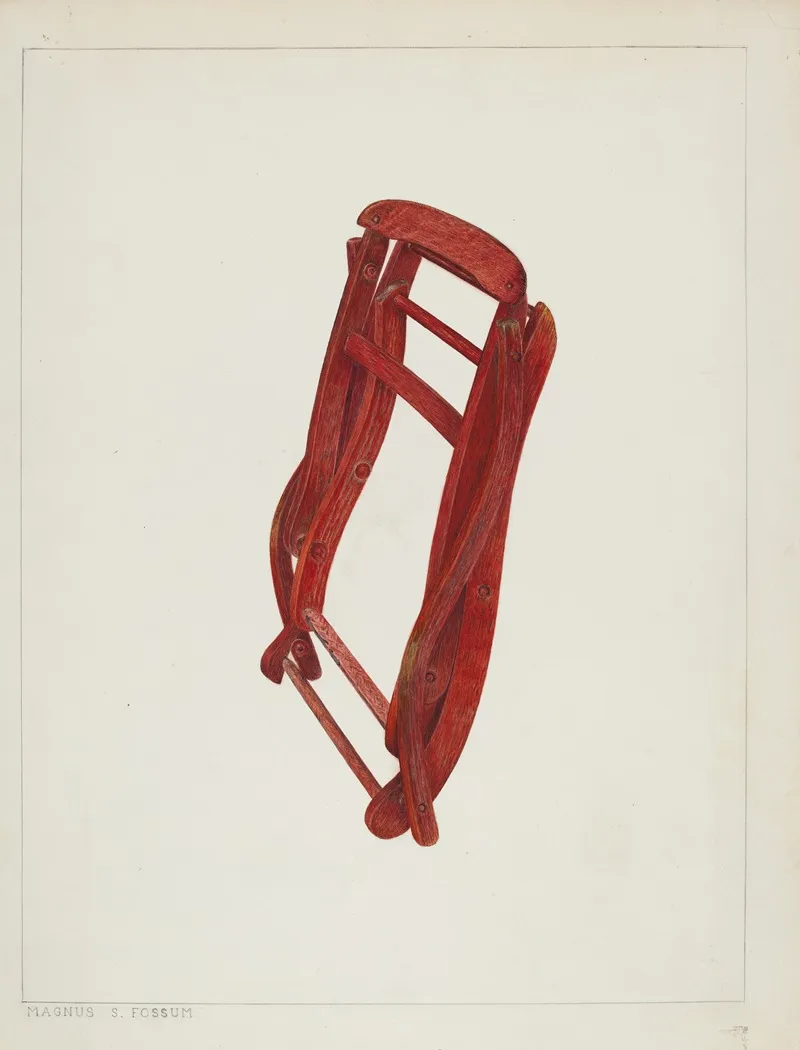 Childs Folding Chair 2 by Magnus S. Fossum - Canvas Print