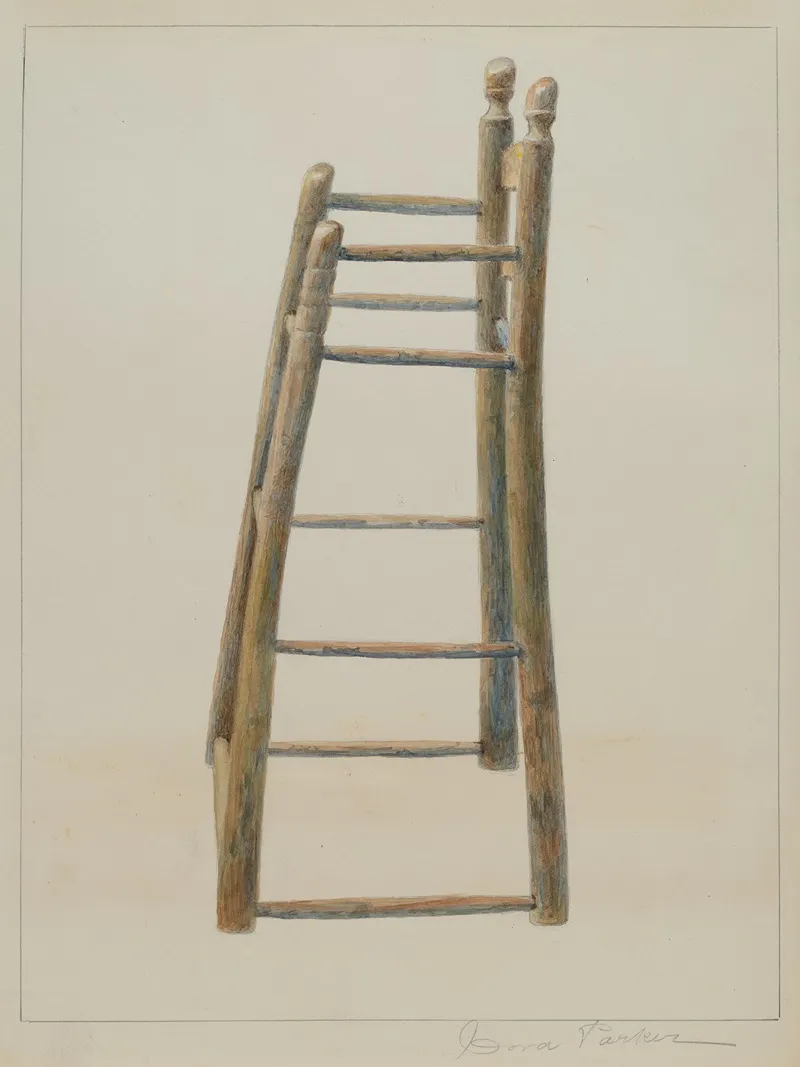 Childs High Chair 3 by Cora Parker - Canvas Print
