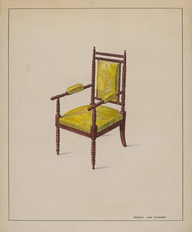 Childs Living Room Chair by Francis Law Durand - Canvas Print
