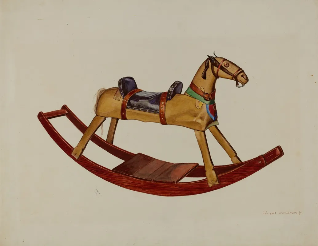 Childs Rocking Horse by Ernest A. Towers, Jr. - Canvas Print