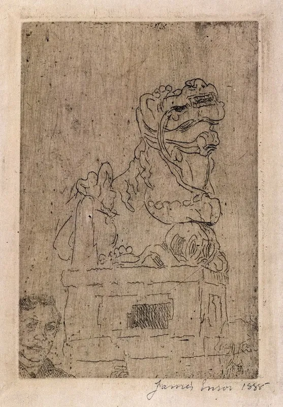 Chimaera by James Ensor - Canvas Print