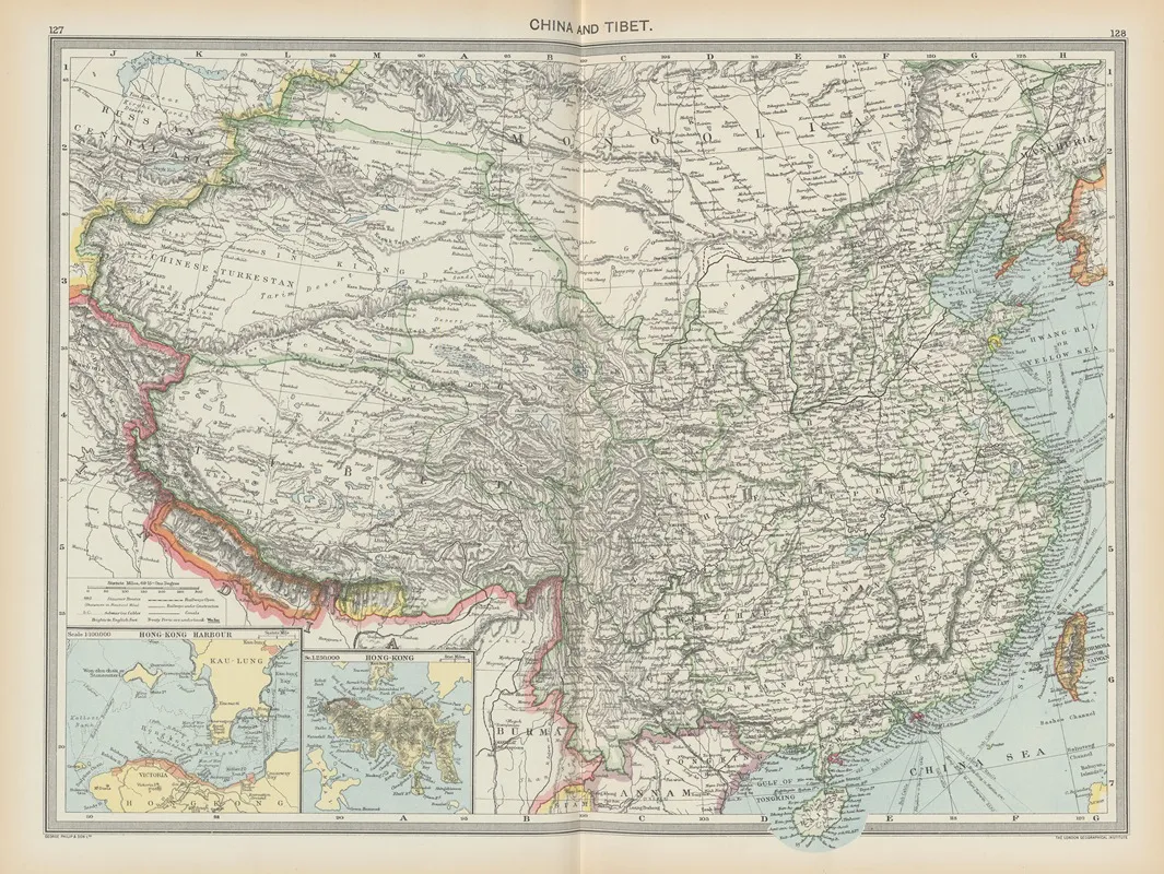 China And Tibet by Amalgamated Press - Canvas Print