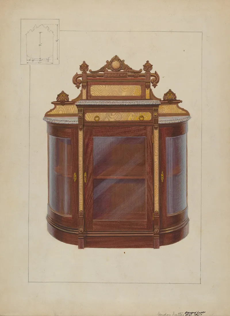 China Closet by Gordon Saltar - Canvas Print