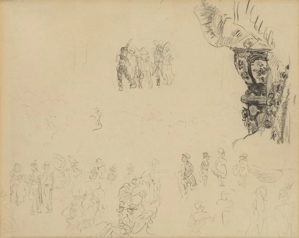 Chinese Vaas En Figuren by James Ensor - Canvas Print