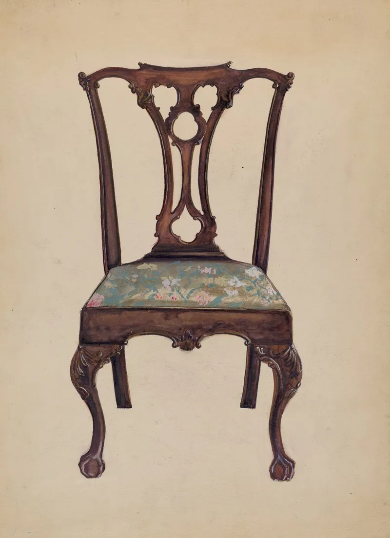 Chippendale Side Chair by John Garay - Canvas Print