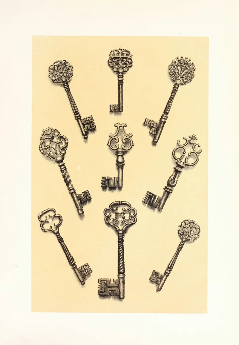 Chiselled Steel Keys Of The Sixteenth And Seventeenth Centuries by John Charles Robinson - Canvas Print