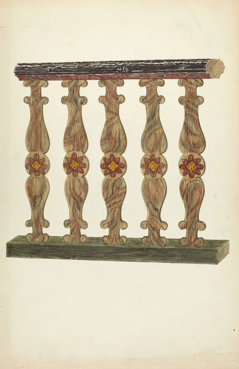 Choir Rail by Albert Pratt - Canvas Print