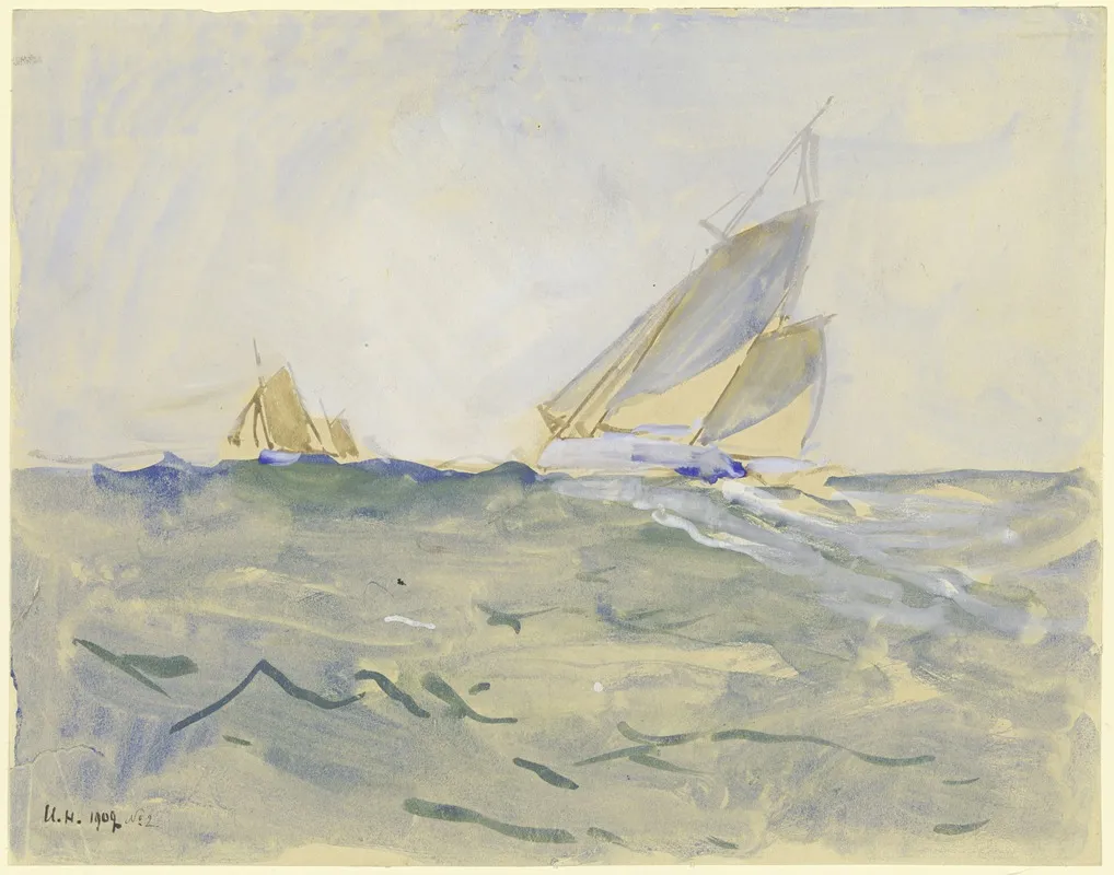 Choppy Sea by Ulrich Hübner - Canvas Print