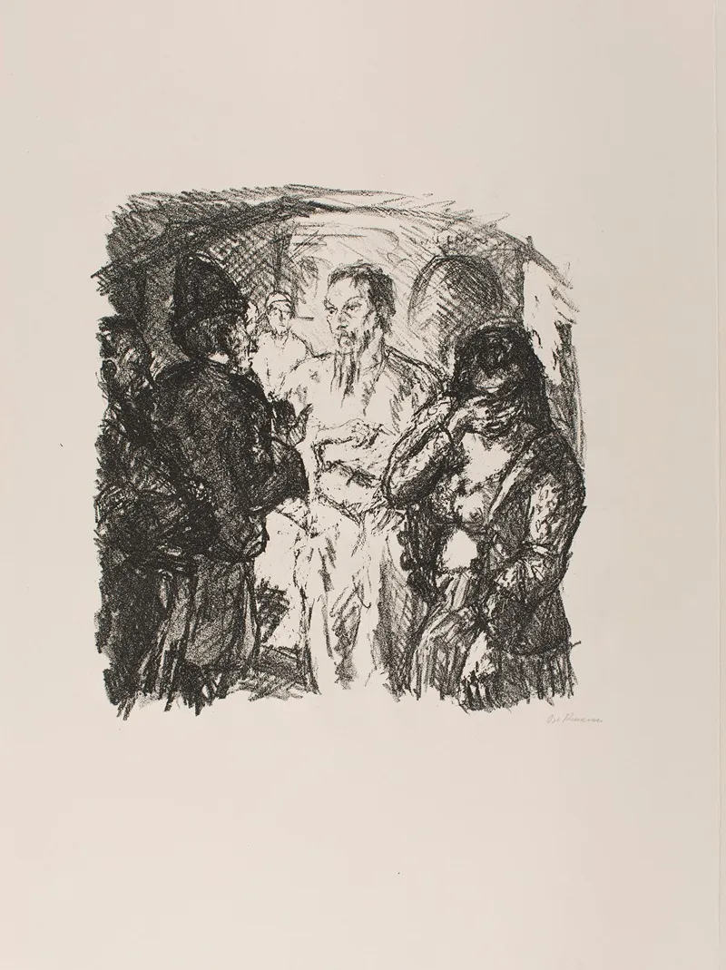 Christ And The Sinner Plate 3 From The Portfolio Six Lithographs To The New Testament