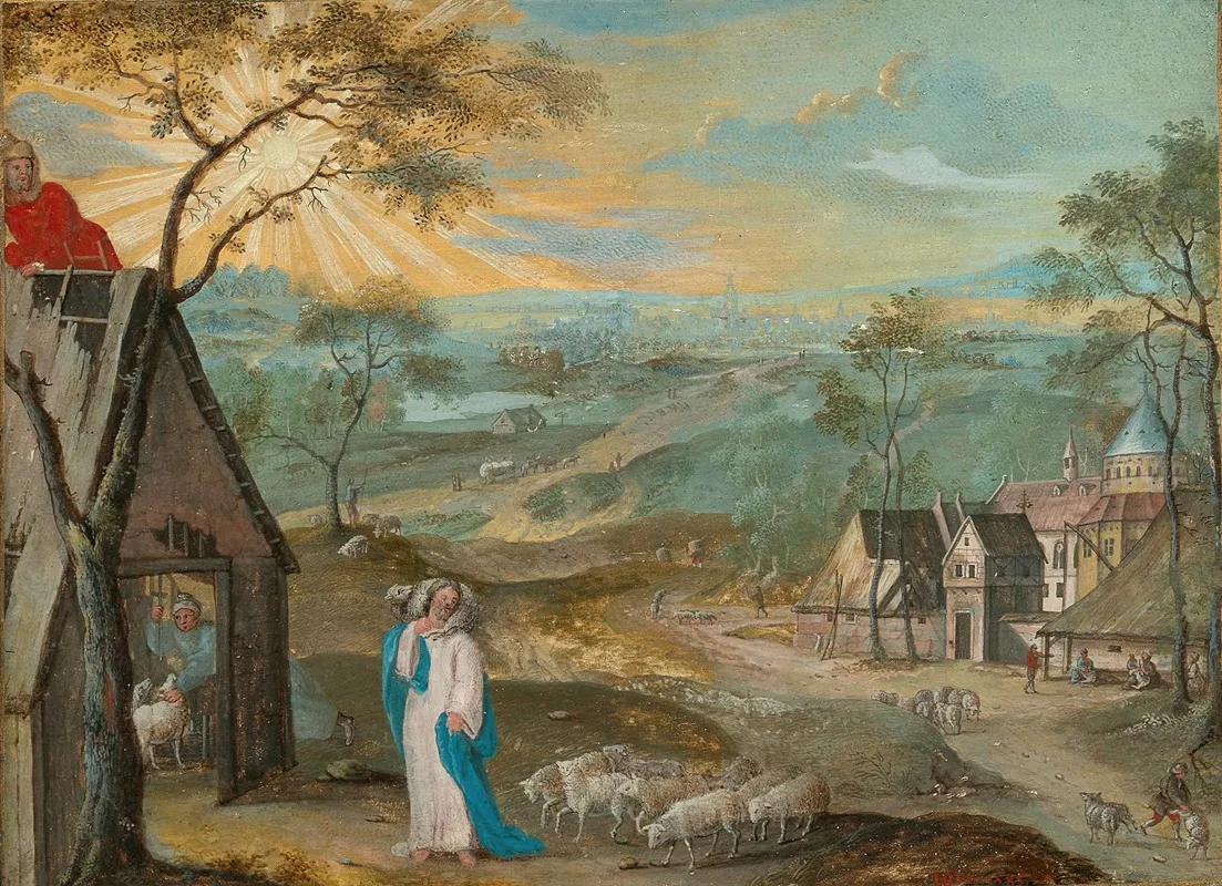 Christ As The Good Shepherd by Hans Bol - Canvas Print