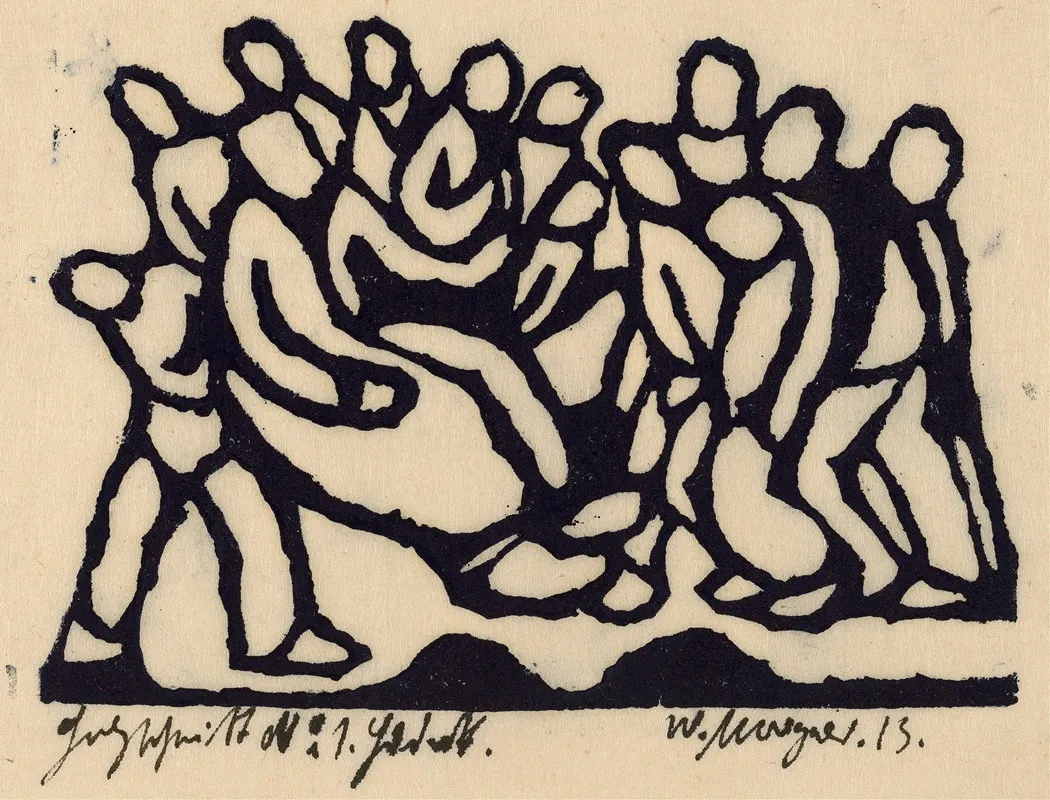 Christ Before The High Council by Wilhelm Morgner - Canvas Print