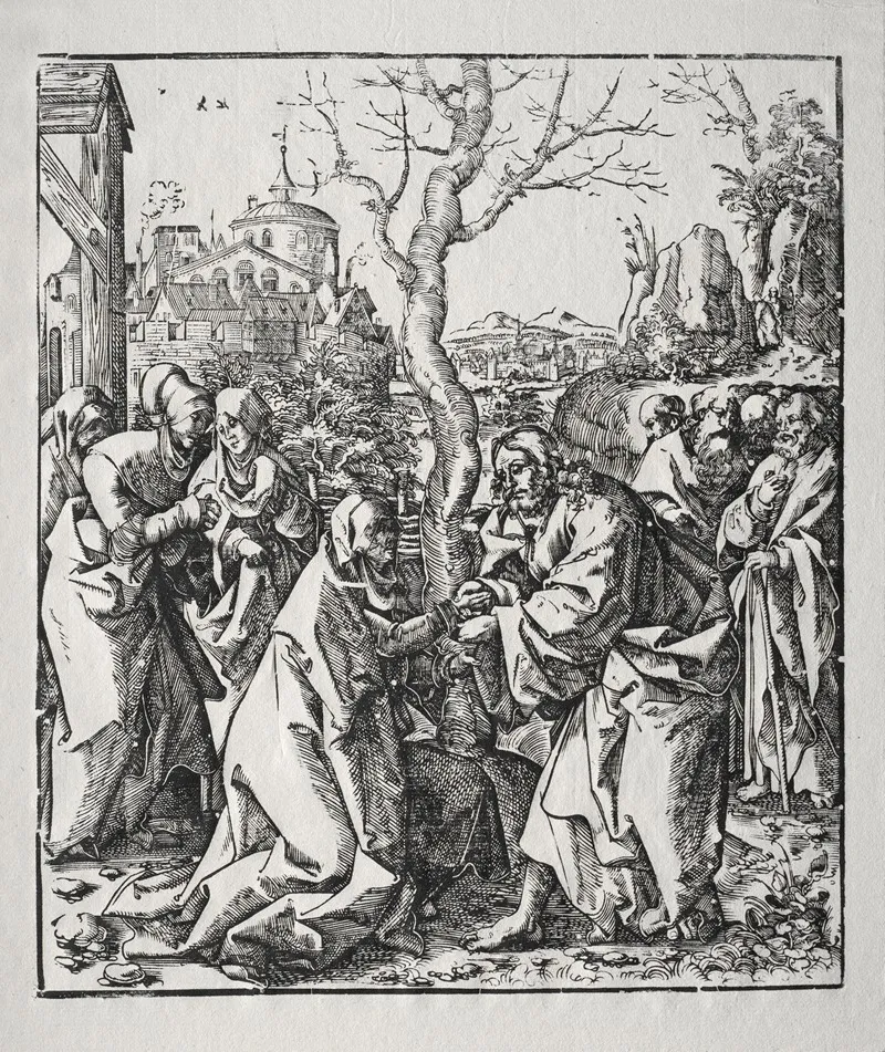 Christ Taking Leave Of His Mother 5 by Wolf Traut - Canvas Print