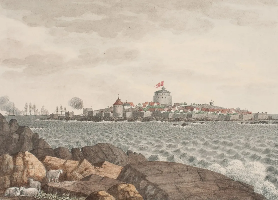 Christianso Set Fra Graesholmen by Søren L. Lange - Canvas Print