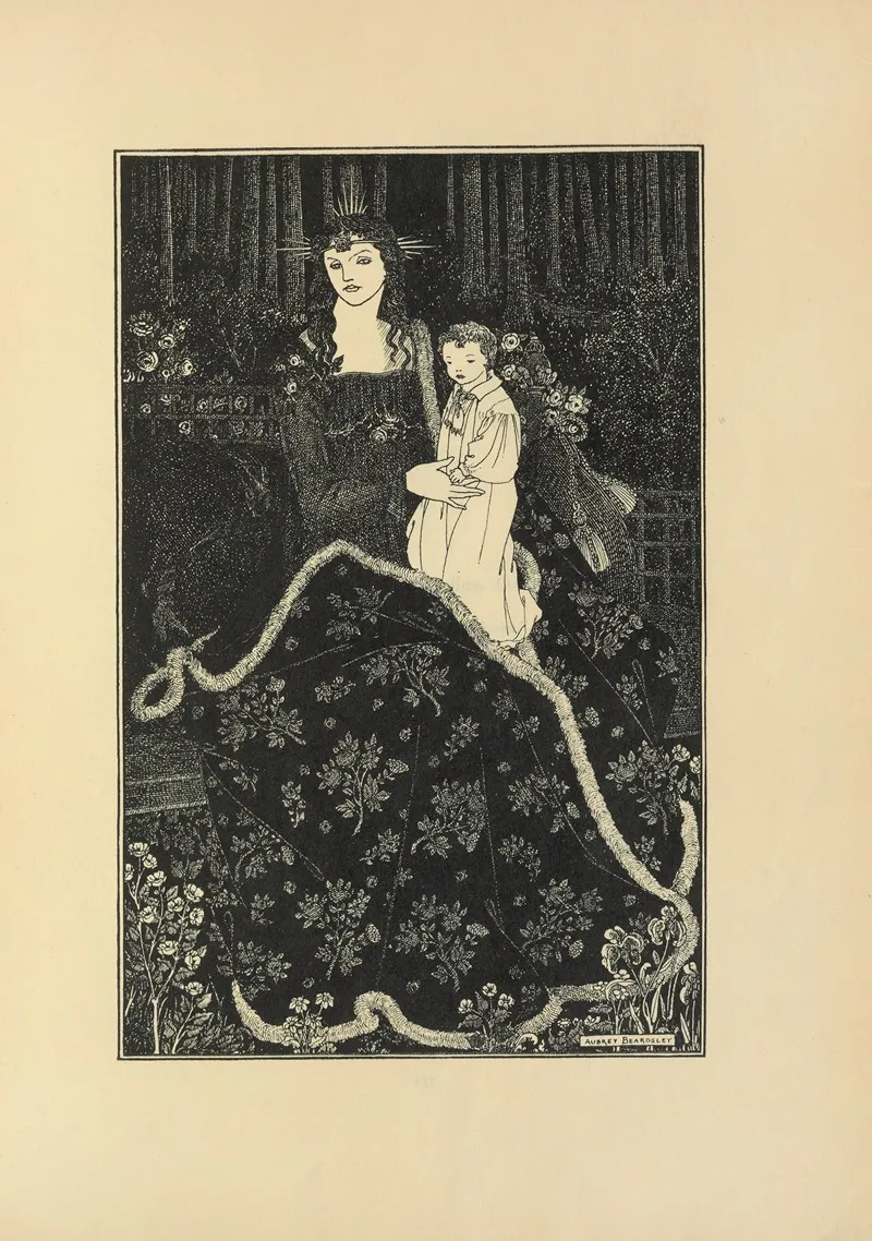 Christmas Card Issued With No 1 Of The Savoy by Aubrey Vincent Beardsley - Canvas Print