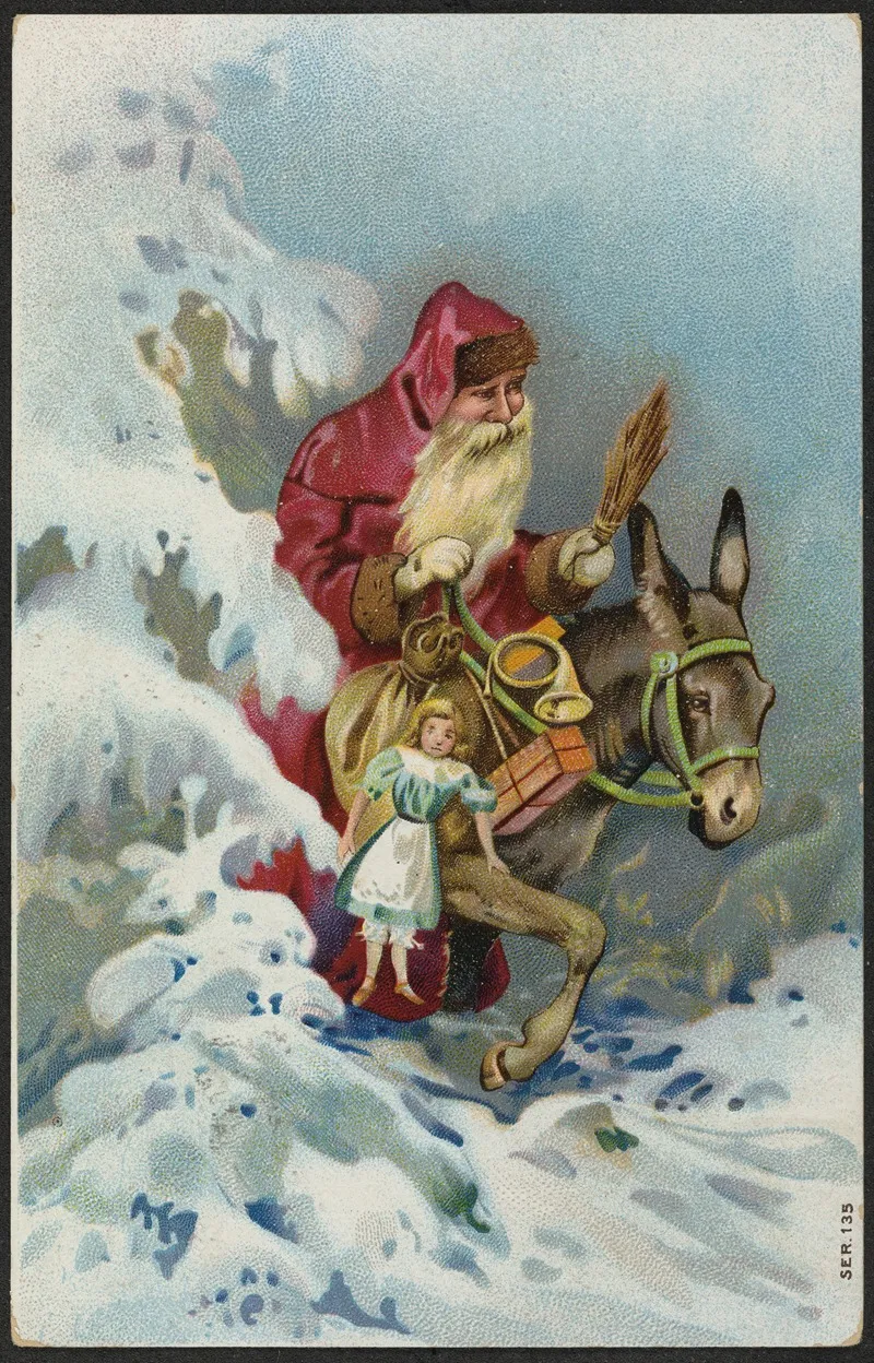 Christmas Card With Santa Claus