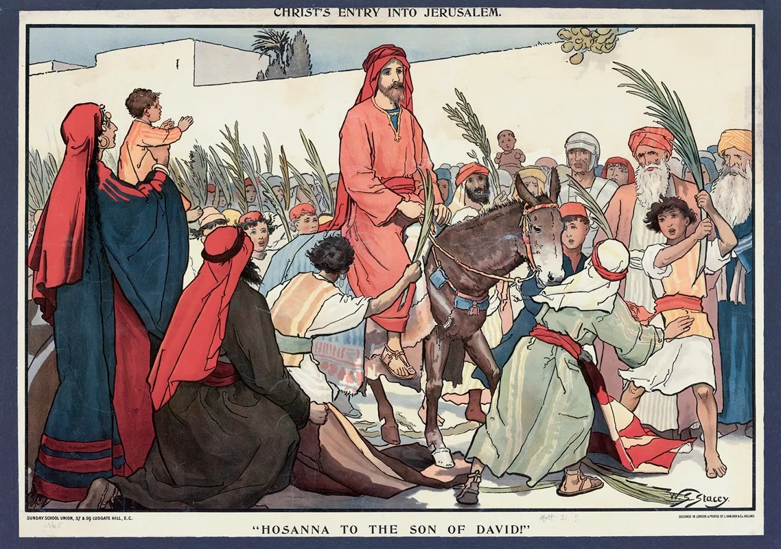 Christs Entry Into Jerusalem 9 by Walter Sidney Stacey - Canvas Print