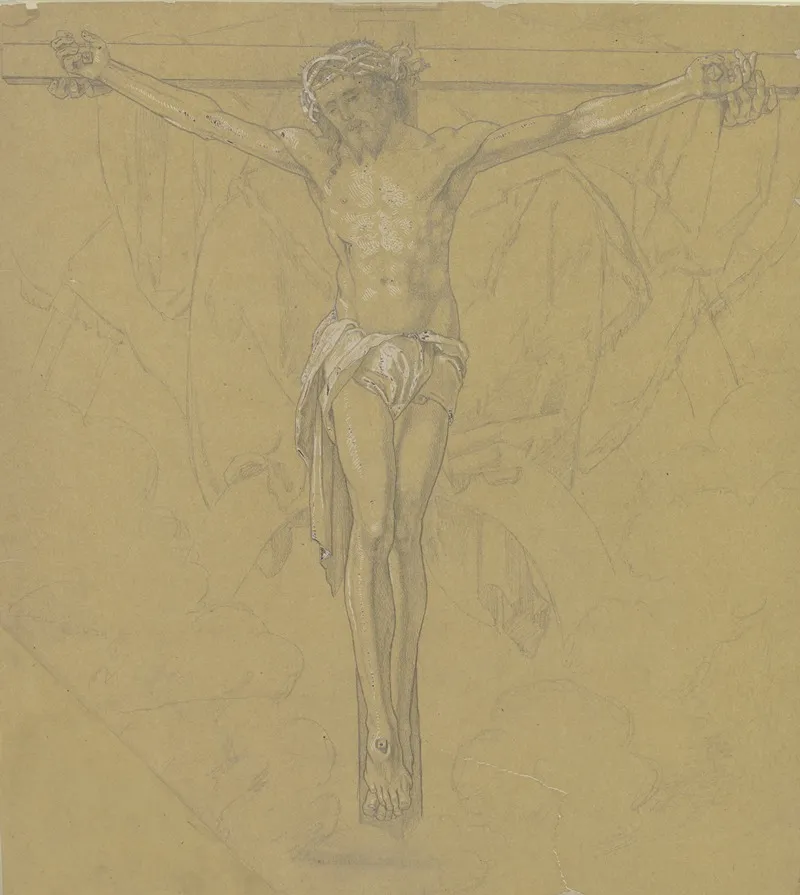 Christus Am Kreuz Fragment Einer Dreifaltigkeitsdarstellung