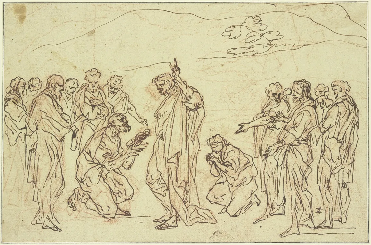 Christus Ubergibt Dem Heiligen Petrus Die Himmelsschlussel