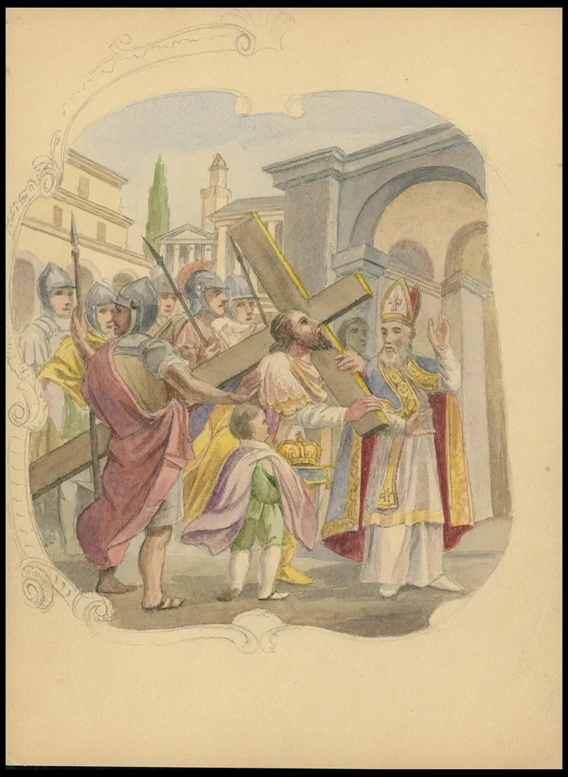 Chrystus Niosacy Krzyz Na Golgote