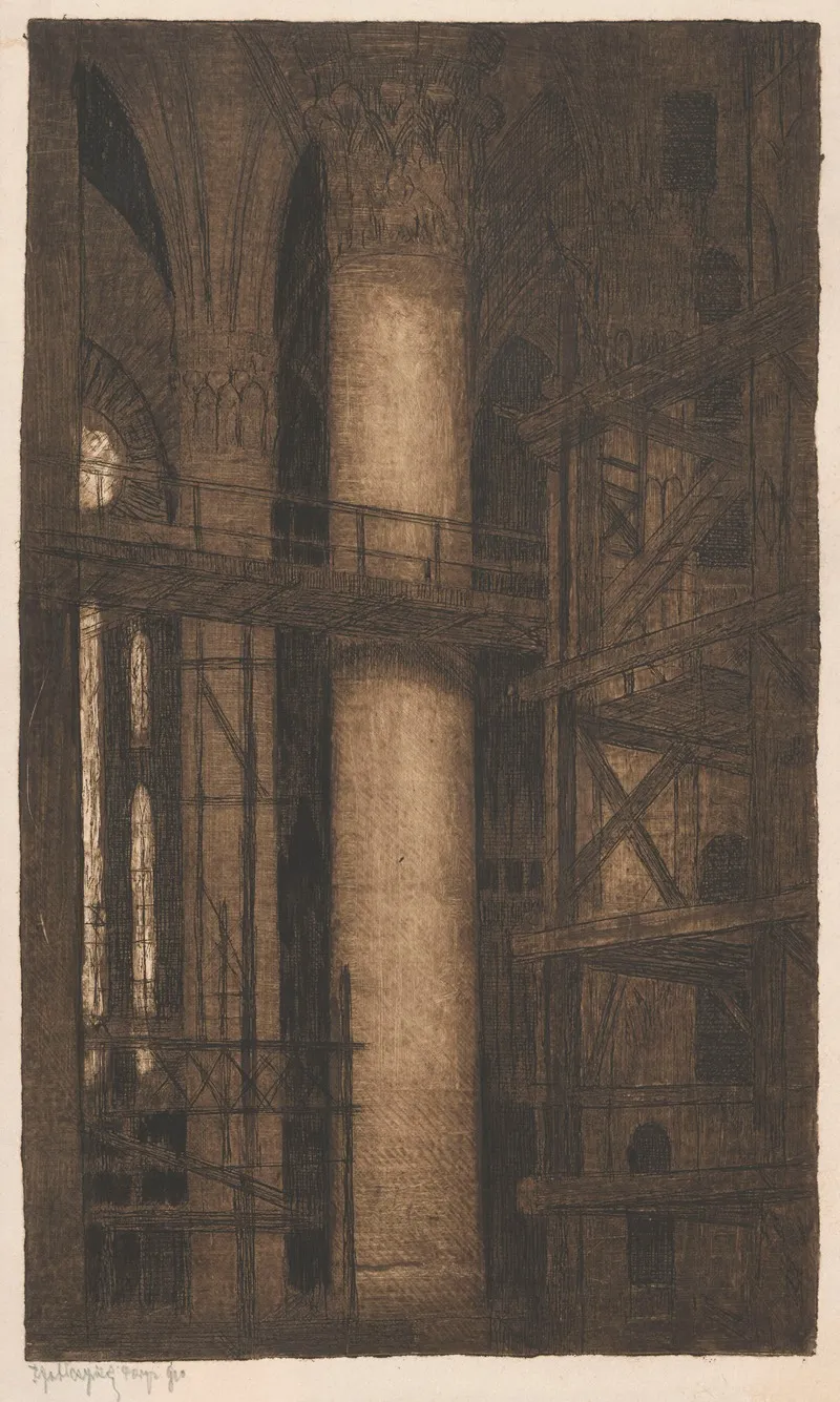 Church Interior 25 by Feliks Jabłczyński - Canvas Print