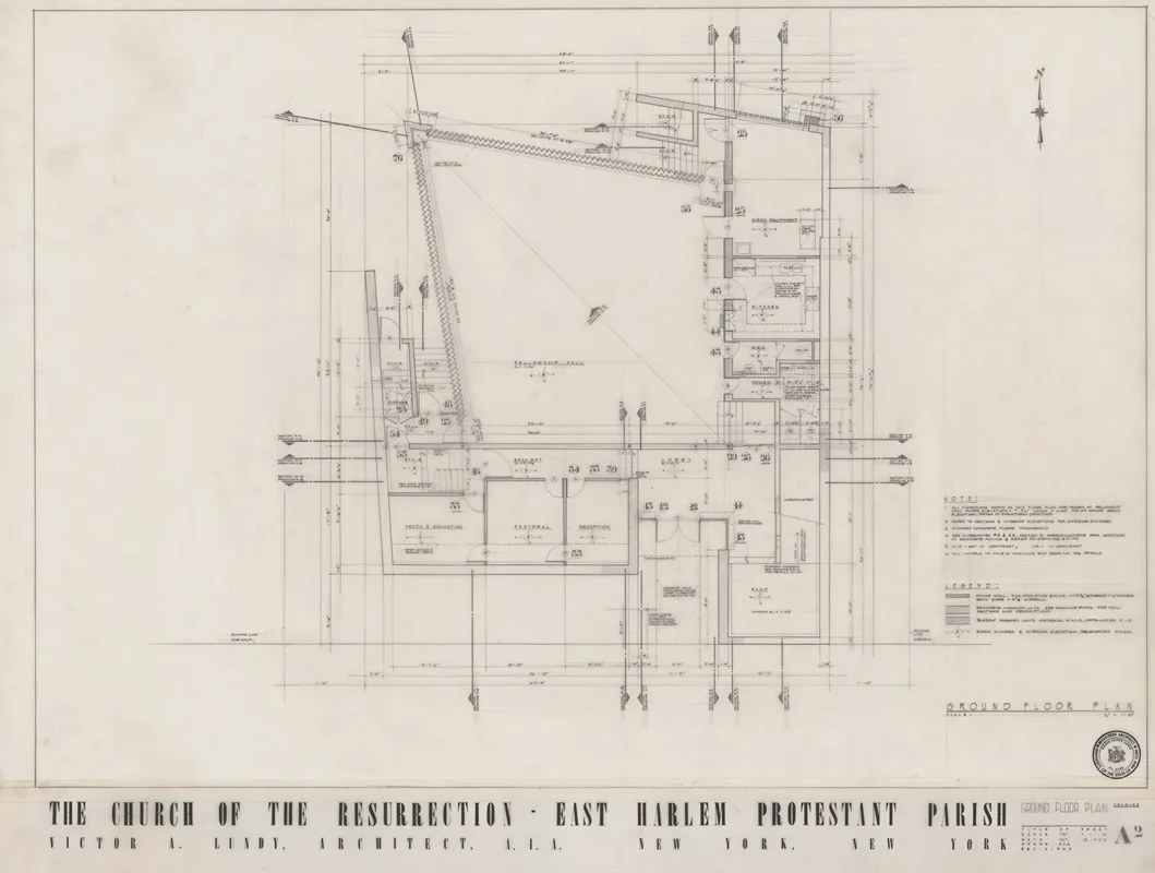 Church Of The Resurrection East Harlem New York Ground Floor Plan
