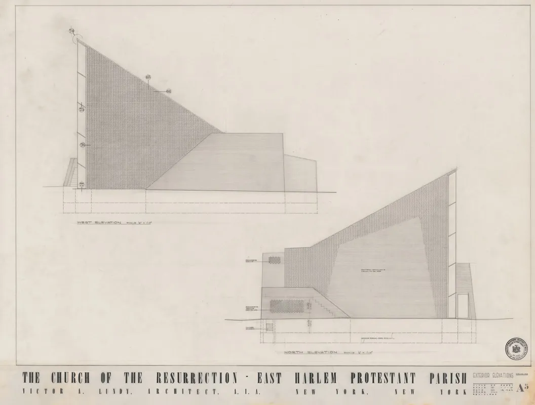 Church Of The Resurrection East Harlem New York North And West Elevations
