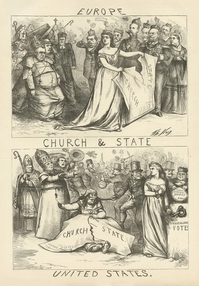 Church State by Thomas Nast - Canvas Print