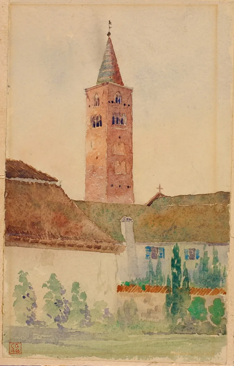 Church Tower Italy by Cass Gilbert - Canvas Print